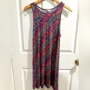 Natural Life Colorful Floral Tank Dress